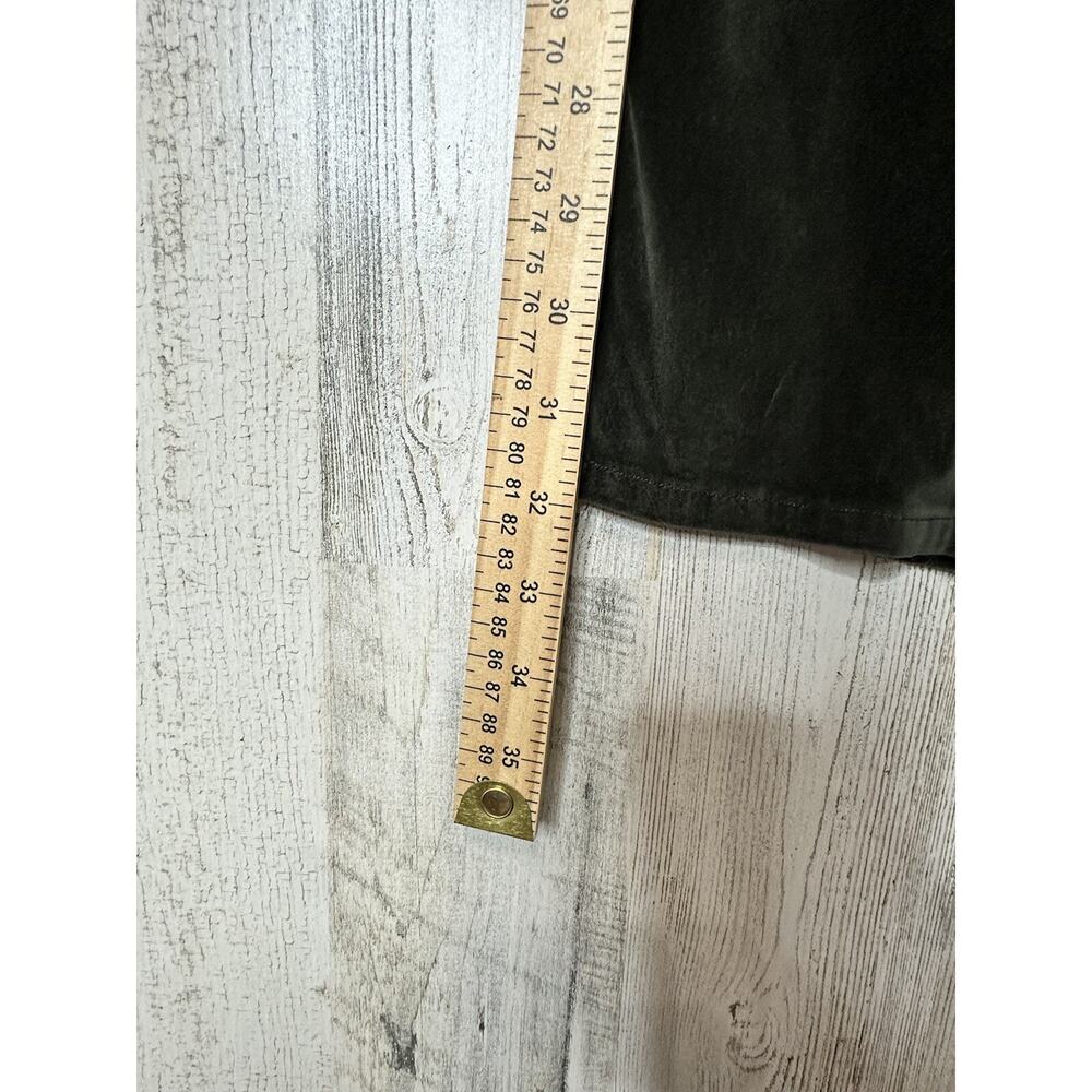 Fidelity wide leg Deep Sage Velour Velvet mid bootcut jeans 30 Anthropologie$228 - Picture 10 of 16